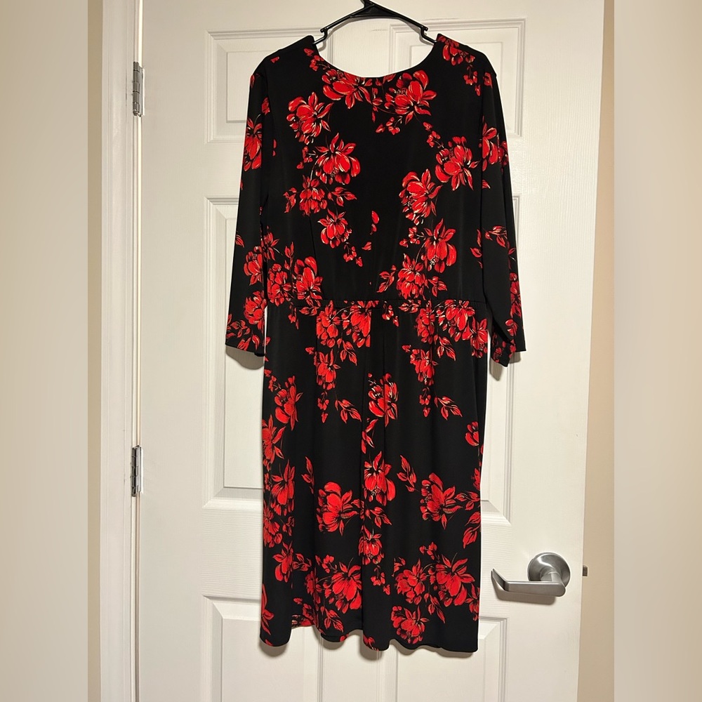 Long sleeve floral dress.